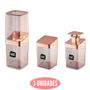 Imagem de Kit Lavabo Porta Escova, Algodão e Dispenser 3p Rose Gold