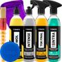 Imagem de Kit Lavagem Automotiva Shampoo V-Mol Cera Liquida tok Final Limpador Sintra Fast Renovador Intense Vonixx