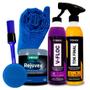 Imagem de Kit Lavagem Moto Shampoo V-floc+cera+renova Plásticos Vonixx
