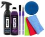 Imagem de Kit Lavagem Profissional Vonixx Cera Vitrificadora BLEND Black Shampoo V floc pincel aplicador pano Microfibra