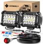 Imagem de Kit LED Pod Lights LEDMIRCY de 4 polegadas Spot Flood Combo Beam