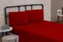 Imagem de Kit Lençol Cama Queen Size 4 peças Liso com Elástico e Fronha Cama Box