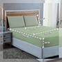 Imagem de Kit Lençol Queen 300 Fios Algodão 3 Peças Jogo Forro de Cama Box Extra Macio