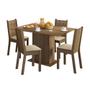 Imagem de Kit Lexy Rustic Mesa com Tampo Madeira 4 Cadeiras Madesa