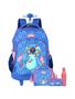 Imagem de Kit Lilo Stitch Mochila+Lancheira+Estojo+Garrafa 741 - Azul