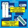 Imagem de Kit Limpa Vidros Flash Limp Extensivel 360 Cabo 164Cm