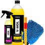 Imagem de Kit Limpeza Automotiva Shampoo Desengraxante Limpeza Pesada V-Mol 1,5L Descontaminante Ferroso Limpa Rodas Izer 500ml