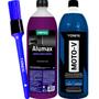 Imagem de Kit Limpeza Pesada Desincrustante Acido Shampoo Lavagem Automotiva Alumax 1,5L Moto-V 1,5L Vonixx