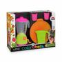 Imagem de Kit Liquidificador Infantil com Utensílios - Color Chefs - Verde e Rosa - Usual Brinquedos