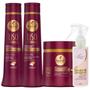 Imagem de Kit Liso Com Força Sh + Cond + Máscara 500ml + Finalizador Obrigatório Lourre 120ml