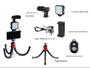 Imagem de Kit Lives Reuniões Tripé Flexivel Celular C/ Led Microfone