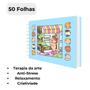 Imagem de Kit Livro de Colorir Bobbie Goods 80 Canetinhas 50 Páginas Capa Dura Pintura Desenhos