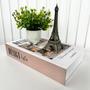 Imagem de Kit livro porta objetos + vaso marmorizado + torre Eiffel