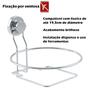 Imagem de Kit Lixeira 5 Litros Com Suporte De Ventosa Para Banheiro Cozinha Branco Cromado - Future