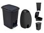 Imagem de Kit Lixeira 5 litros Com Tampa Com Dispenser Para Sacolas