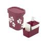 Imagem de Kit Lixeira Compacta 2,5L e Dispenser 600 ml com Rodinho