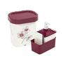 Imagem de Kit Lixeira Compacta 2,5L e Dispenser 600 ml com Rodinho