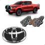 Imagem de Kit Logo da Grade e Adesivo Para Toytota Hilux 2016 a 2023