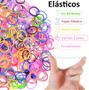 Imagem de Kit Loom Band Pulseira Elásticos Clips S Agulha Régua