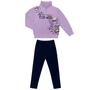 Imagem de Kit Lote 2 Conjunto Moletom Infantil Menina Casaco e Legging