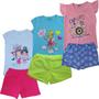 Imagem de Kit Lote 3 Conjuntos Infantil Menina 6 Peças Roupa Infantil 1 ao 10