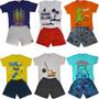 Imagem de Kit Lote 6 Conjuntos Infantil Menino Roupa Infantil Verão Atacado 1/2/3 Anos