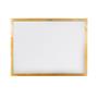 Imagem de Kit lousa quadro branco 70x50cm mold madeira + 4 marcadores + 1 apagador