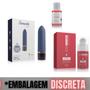 Imagem de Kit lovers azul cor mais quente vibrador gel e oleo