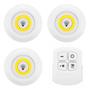 Imagem de Kit Luminária Led Spot Sem Fio 3 Unidades + Controle Branco