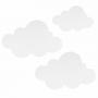 Imagem de Kit Luminária Nuvem Parede de 3 Peças MDF com Led Branca (quente)