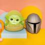 Imagem de Kit Luminárias Capacete Mandalorian e Baby Yoda Grogu Star Wars com Lâmpadas LED Presente Geek Nerd 
