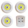 Imagem de Kit Luminárias Led Spot 3X Sem Fio + Controle Branco