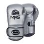 Imagem de Kit Luva de Boxe MKS Energy V2 Silver e Bandagem Preta 2,55m