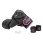 Imagem de Kit Luva de Boxe/Muay Thai Naja Black + Bandagem + Protetor