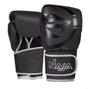 Imagem de Kit Luva de Boxe Muay Thai - Naja Mod. Black Line Preto/Prata + Bandagem + Bucal