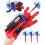 Imagem de Kit Luva Lança Teia Spider Lançador de Dardos Com Ventosa e Linha Brinquedo Infantil Menino Hero Aranha Crianças 3 Anos