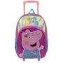 Imagem de Kit Luxo Peppa Pig Mochila Rodas + Lancheira