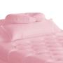 Imagem de Kit Maca e Escada Para Massagem e Estética Suede Rosa Barbie - LM DECOR