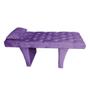 Imagem de Kit Maca Reta Capitonê 0,70m Sophia com Mocho Base Giratória e Escada Veludo Roxo - Pallazio