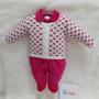 Imagem de Kit Macacao Plush Longo + Cardigan Paraiso Bebe Menina 7024