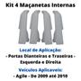 Imagem de Kit Maçanetas Internas Puxador 4 Porta Agile 2009 até 2014