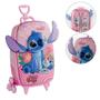 Imagem de Kit Mala Escolar Rodinhas Stitch Disney Infantil Mochila P