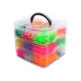 Imagem de kit Maleta Com 3000 Elástico Loom Bands Clips Pulseira Cores Sortidas