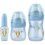 Imagem de Kit Mamadeiras Lillo Evolution Primeiros Passos Azul 50ml+120ml+260ml