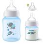 Imagem de Kit Mamadeiras Philips Avent Clássica Elefante Azul 260ml + 125ml + Bico Extra n.2