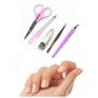 Imagem de Kit Manicure 5 Peças Unhas Cuidado Mulher Feminino Rápido e Prático Beauty Tools