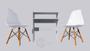 Imagem de Kit Manicure De Mesa Branca + 2 Cadeiras Branca Eames Eiffel