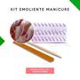 Imagem de Kit Manicure Descartável Luva Creme Emoliente Palito Lixa