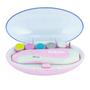 Imagem de Kit Manicure Eletrico Portátil Para Bebês e Adultos KaBaby Rosa Com 5 Lixas e 1 Polidor