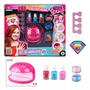 Imagem de Kit Manicure Infantil 3 Esmaltes Secador com Lâmpada Lixa Make Brinq